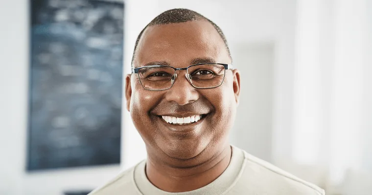 A man smiling